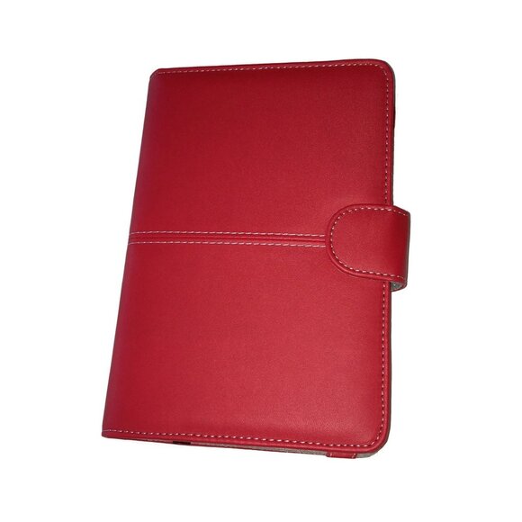 Red Faux Leather Kindle 3 Keyboard Case Cover - Picture 1 of 5